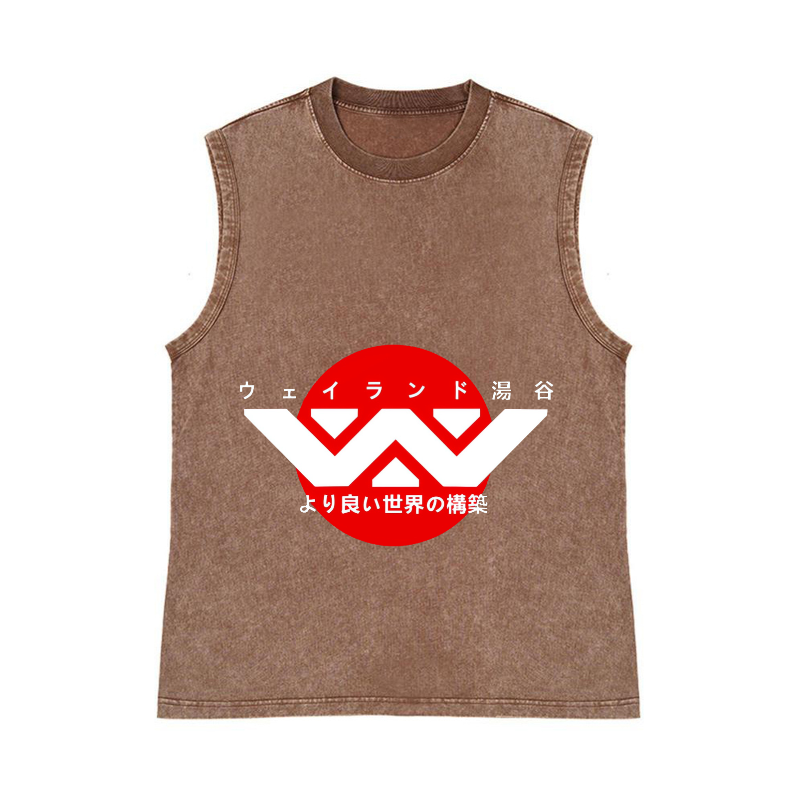 Alien Weyland Yutani Pure Cotton Wash-Dyed Sleeveless Tank Top