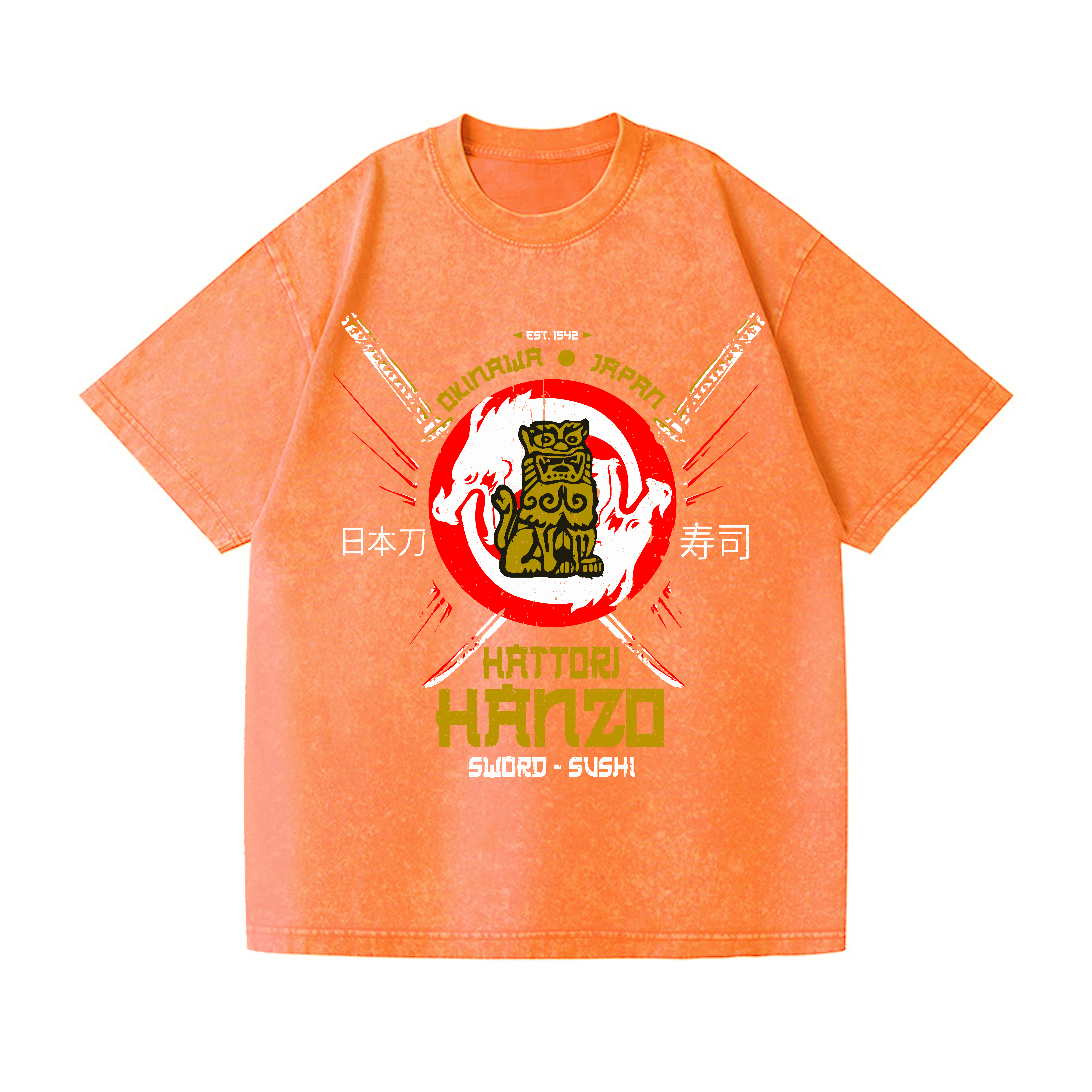 Hattori Hanzo Okinawa Japan Vintage Wash Japanese Design T-Shirt