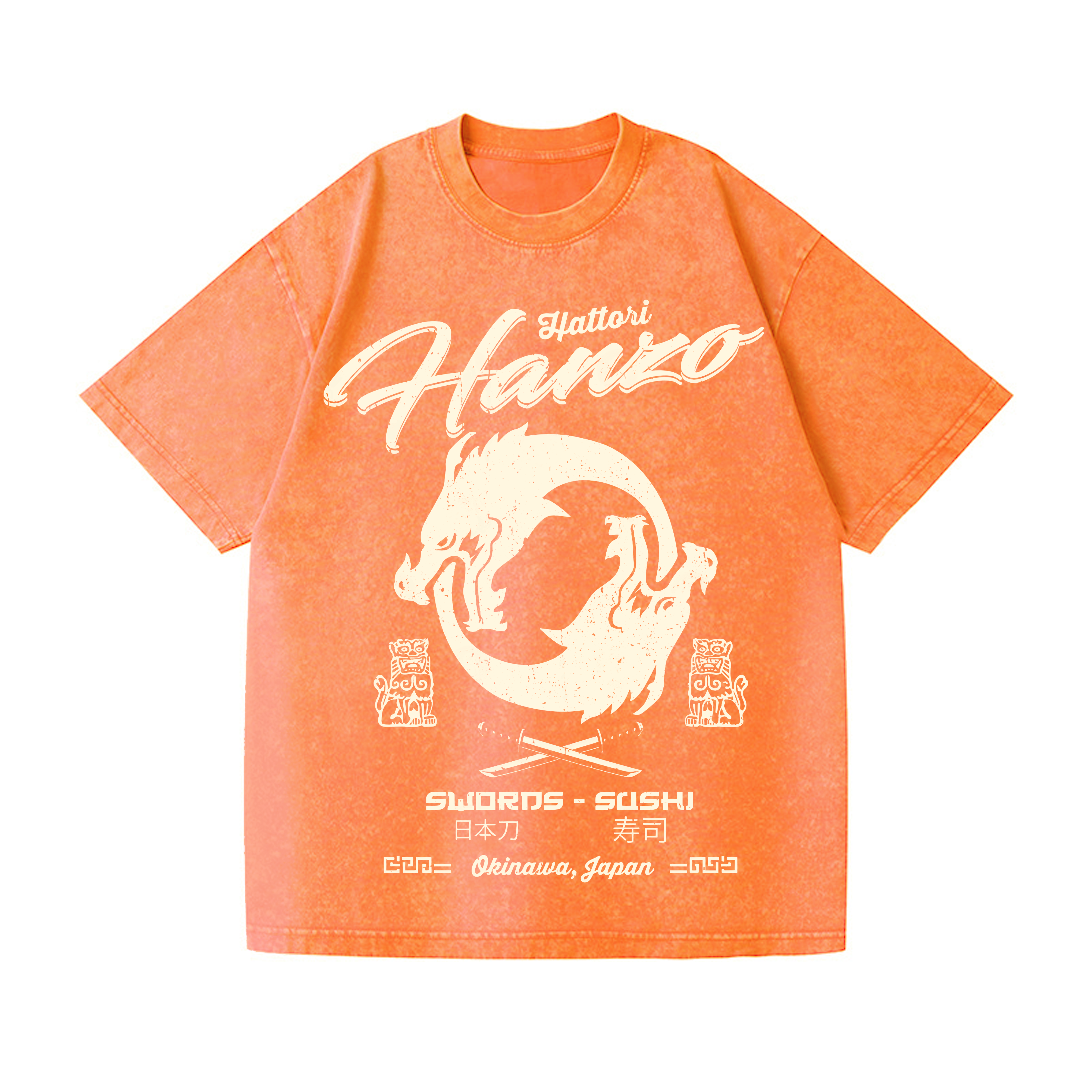 Hattori Hanzo Okinawa Japan Vintage Wash Japanese Design T-Shirt