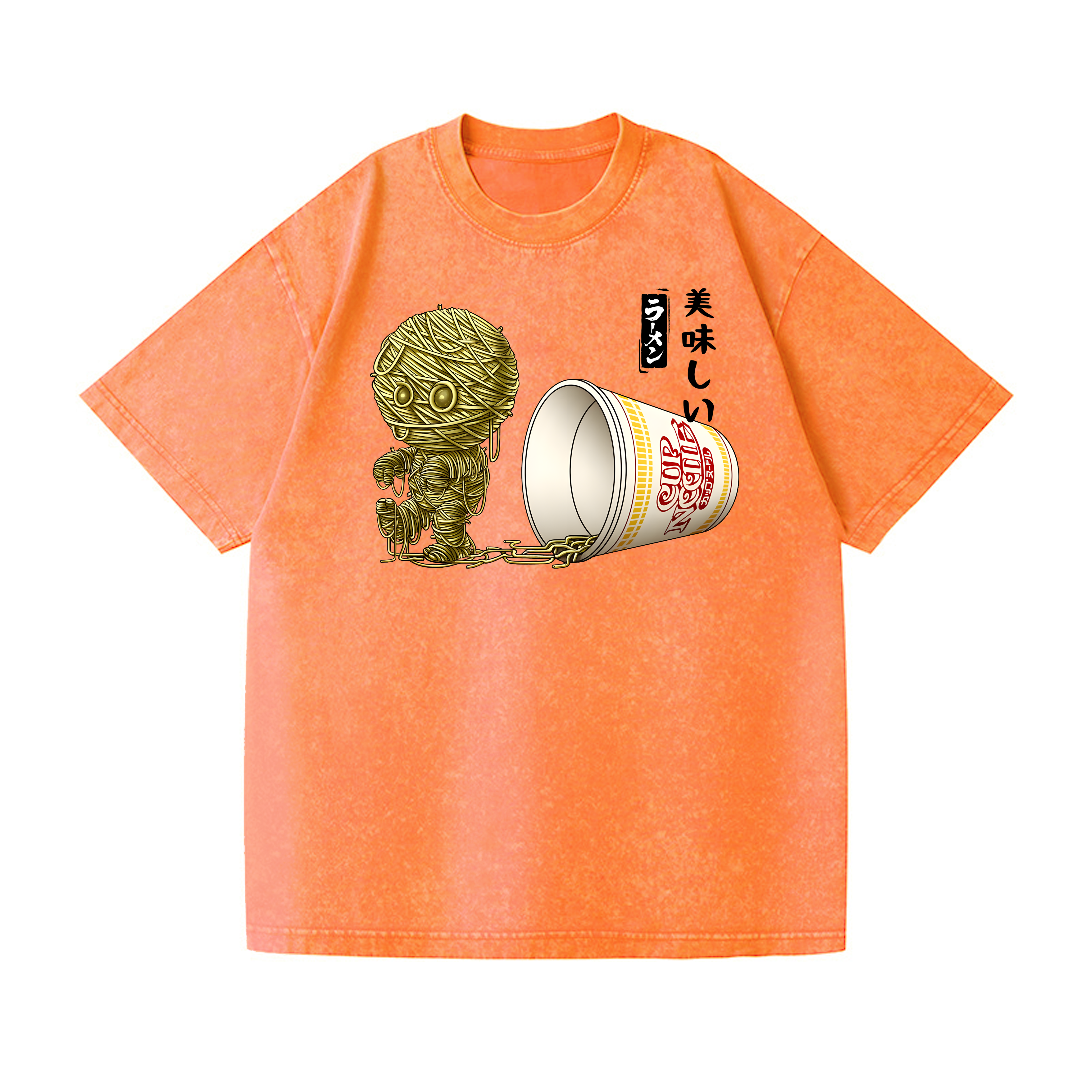 Ramen Mummy Vintage Wash Japanese Design T-Shirt