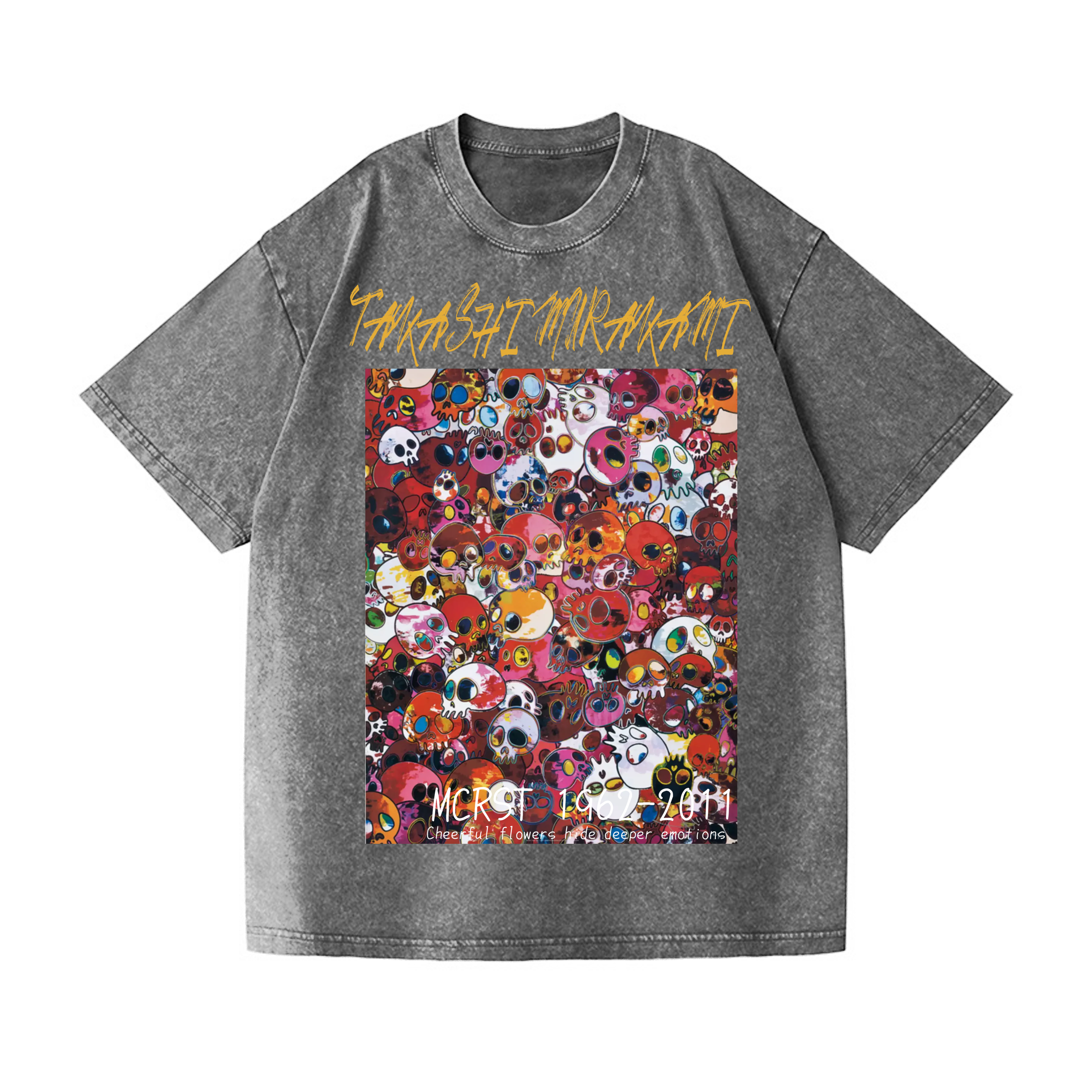 Skull TM Vintage Wash Japanese Design T-Shirt