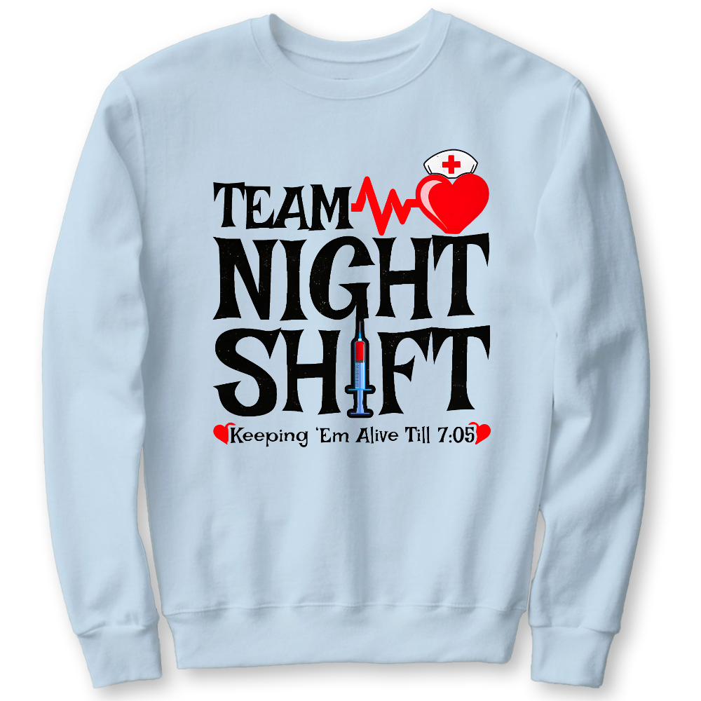 Team Night Shift Cotton Pullover Sweatshirt